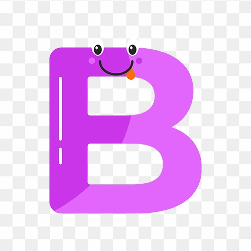 b png letter stock image